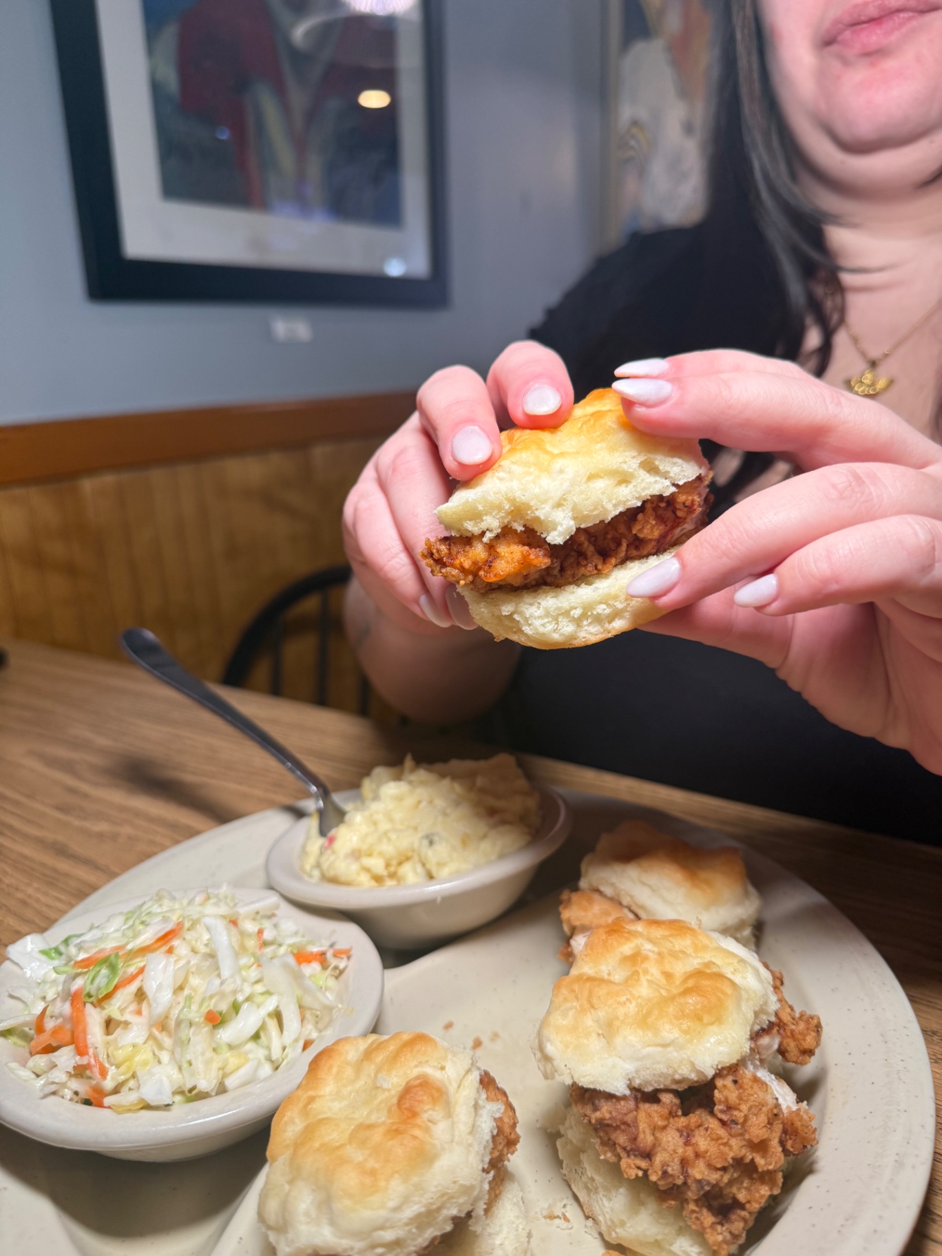 Fried chicken biscuit