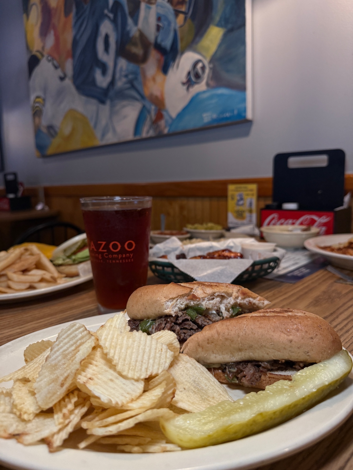 Philly cheesesteak with chips